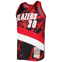 Men's Mitchell & Ness Rasheed Wallace Black Portland Trail Blazers 1999/00 Hardwood Classics Marble Swingman Jersey