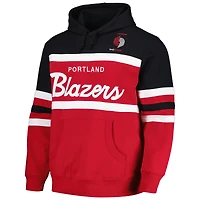 Sweat à capuche Mitchell & Ness pour hommes, rouge/noir, Portland Trail Blazers Head Coach