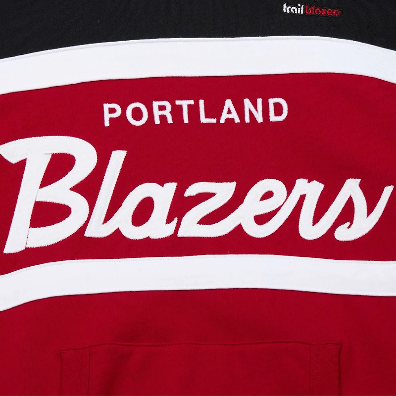 Sweat à capuche Mitchell & Ness pour hommes, rouge/noir, Portland Trail Blazers Head Coach