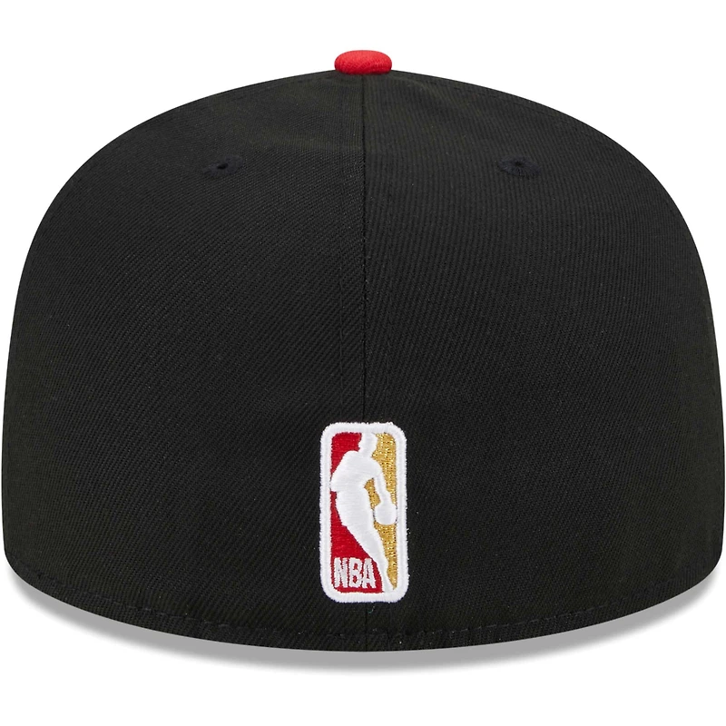Men's New Era Black/Red Portland Trail Blazers Gameday Gold Pop Stars 59FIFTY Fitted Hat