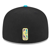 Casquette ajustée 59FIFTY Portland Trail Blazers Arcade Scheme New Era pour hommes, noir/turquoise