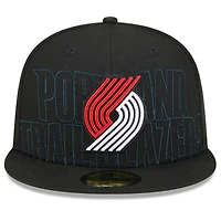 Men's New Era  Black Portland Trail Blazers 2023 NBA Draft 59FIFTY Fitted Hat