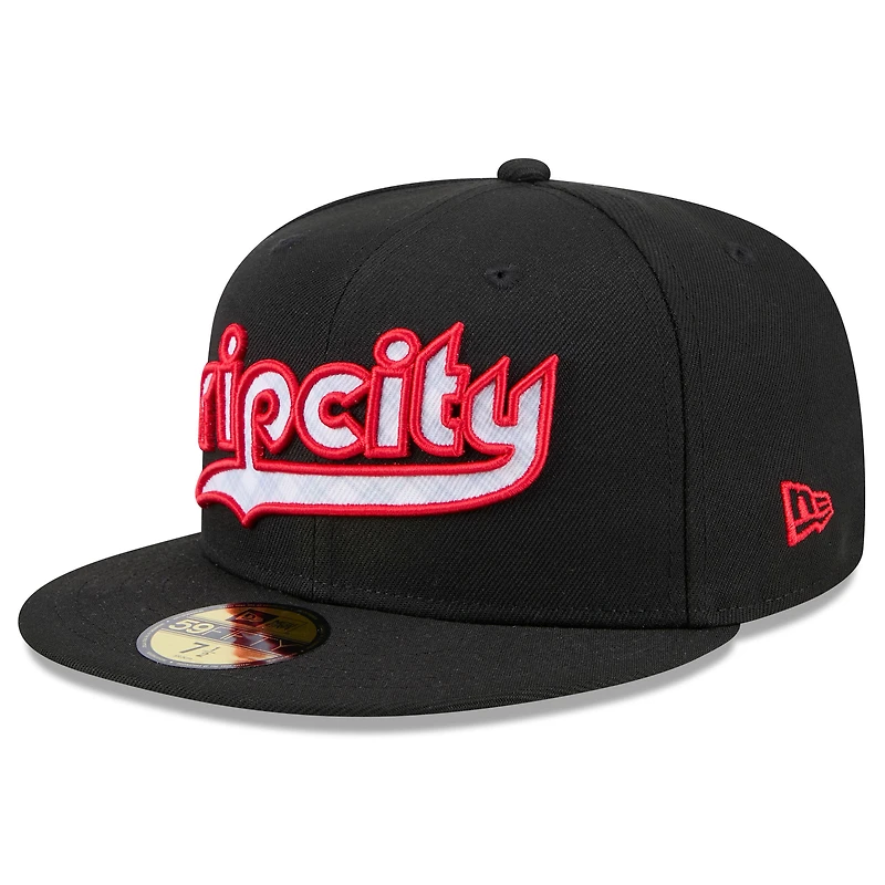 Men's New Era  Black Portland Trail Blazers 2024/25 City Edition 59FIFTY Fitted Hat