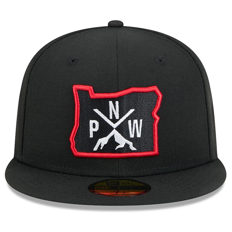 Casquette ajustée noire Portland Trail Blazers 2024/25 City Edition Alternate 59FIFTY pour homme New Era