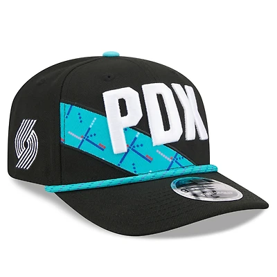 Men's New Era Black Portland Trail Blazers 2025/26 City Edition 9SEVENTY Adjustable Hat