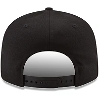 Men's New Era Black Portland Trail Blazers Black & White Logo 9FIFTY Adjustable Snapback Hat