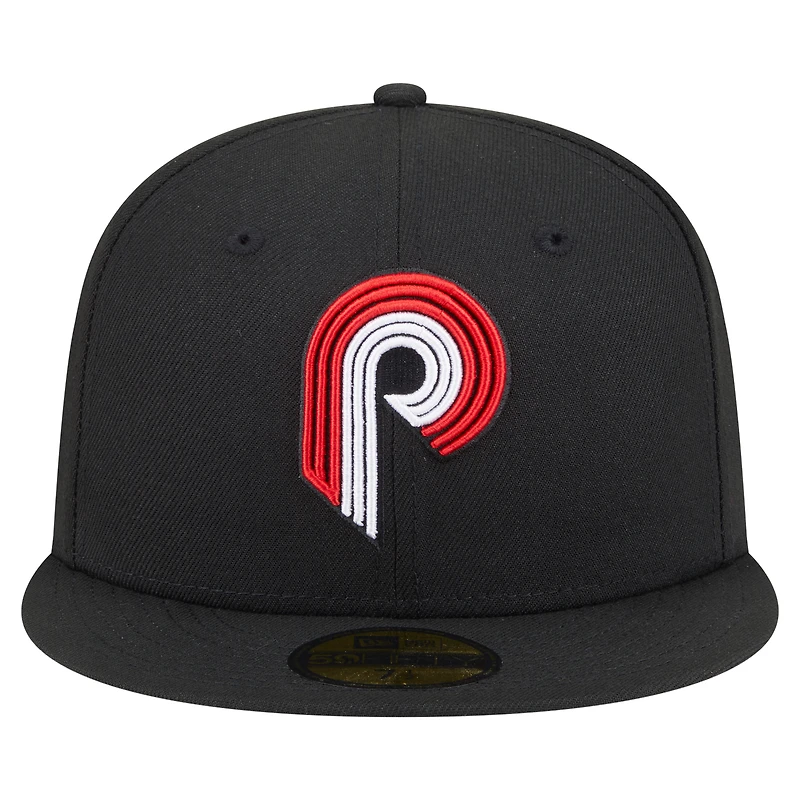 Men's New Era  Black Portland Trail Blazers Deceptor 59FIFTY Fitted Hat