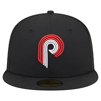 Men's New Era  Black Portland Trail Blazers Deceptor 59FIFTY Fitted Hat