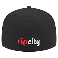 Men's New Era  Black Portland Trail Blazers Deceptor 59FIFTY Fitted Hat
