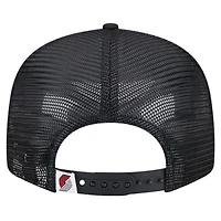 Men's New Era Black Portland Trail Blazers Meshback 9FIFTY Snapback Hat