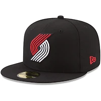 Casquette ajustée 59FIFTY pour homme de la couleur officielle l'équipe des Portland Trail Blazers New Era noire