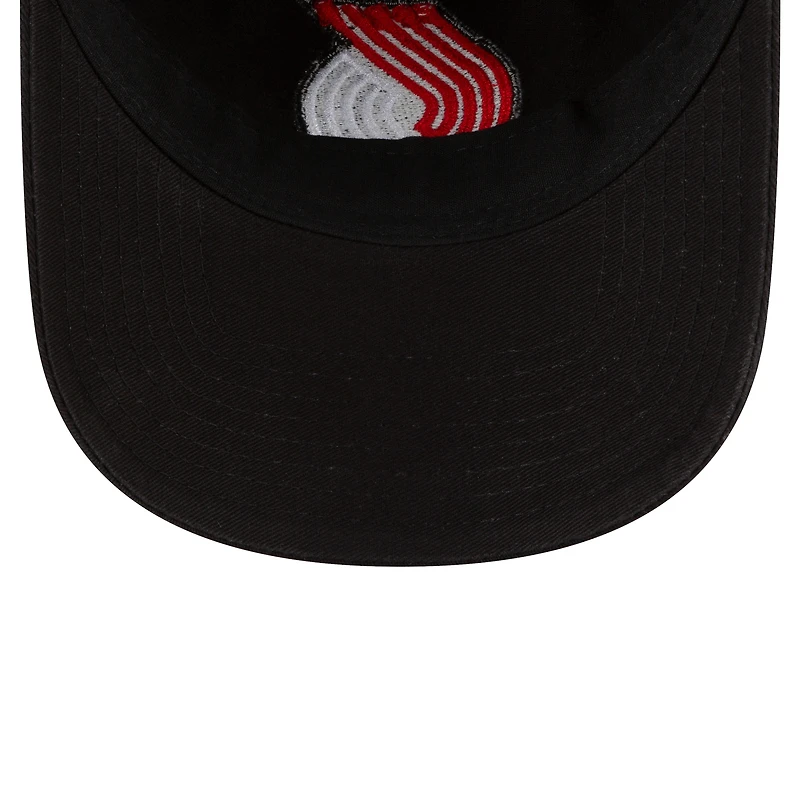 Men's New Era Black Portland Trail Blazers Team 2.0 9TWENTY Adjustable Hat