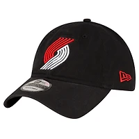 Men's New Era Black Portland Trail Blazers Team 2.0 9TWENTY Adjustable Hat