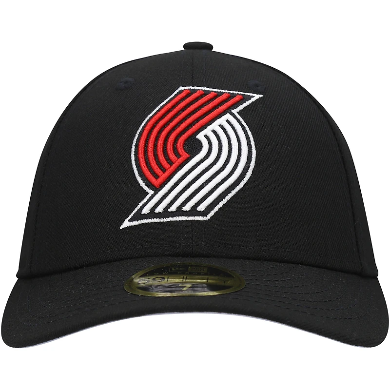 Men's New Era Black Portland Trail Blazers Team Low Profile 59FIFTY Fitted Hat