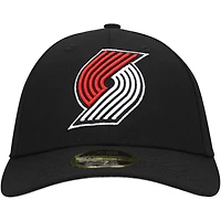 Men's New Era Black Portland Trail Blazers Team Low Profile 59FIFTY Fitted Hat
