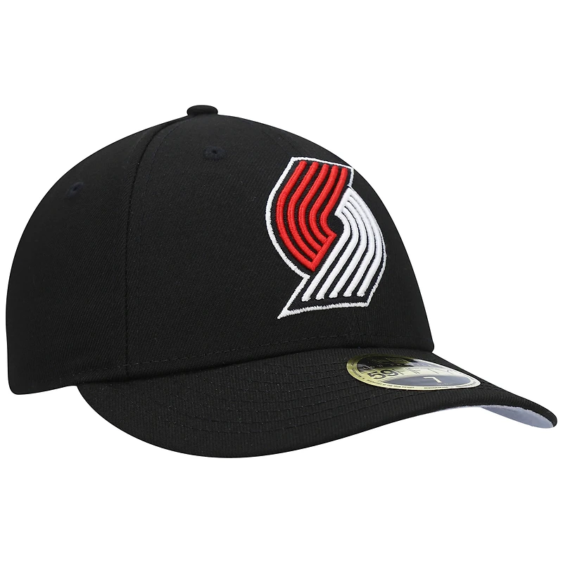 Men's New Era Black Portland Trail Blazers Team Low Profile 59FIFTY Fitted Hat