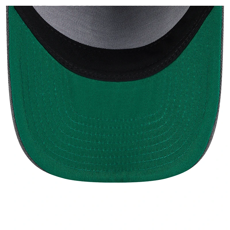 Men's New Era  Charcoal Portland Trail Blazers Throwback Washed Pre-Curved 9FIFTY Snapback Hat