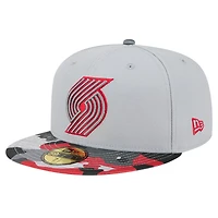 Casquette ajustée 59FIFTY à visière camouflage couleur active Portland Trail Blazers New Era pour hommes