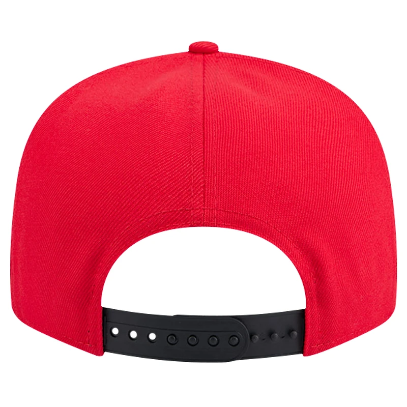 Men's New Era White/Black Portland Trail Blazers Throwback Gradient Tech Font 9FIFTY Snapback Hat