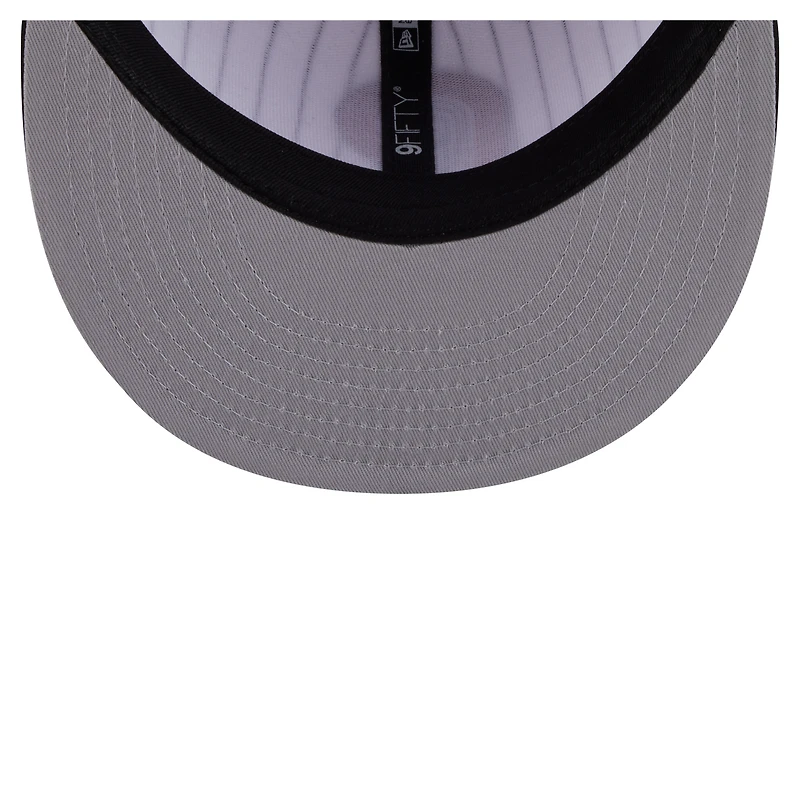 Men's New Era  White Portland Trail Blazers Deceptor Pinstripe 9FIFTY Snapback Hat