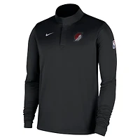 Men's Nike Black Portland Trail Blazers 2025/26 Authentic Coaches Quarter-Zip Dri-Fit Top