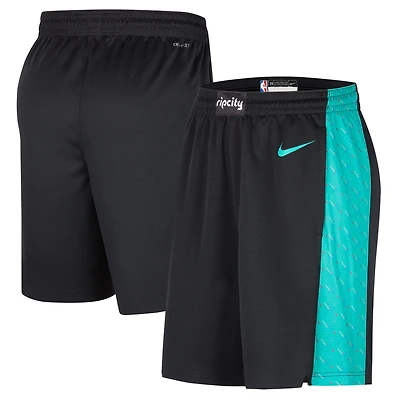 Men's Nike  Black Portland Trail Blazers 2025/26 City Edition Remix Dri-FIT Swingman Shorts