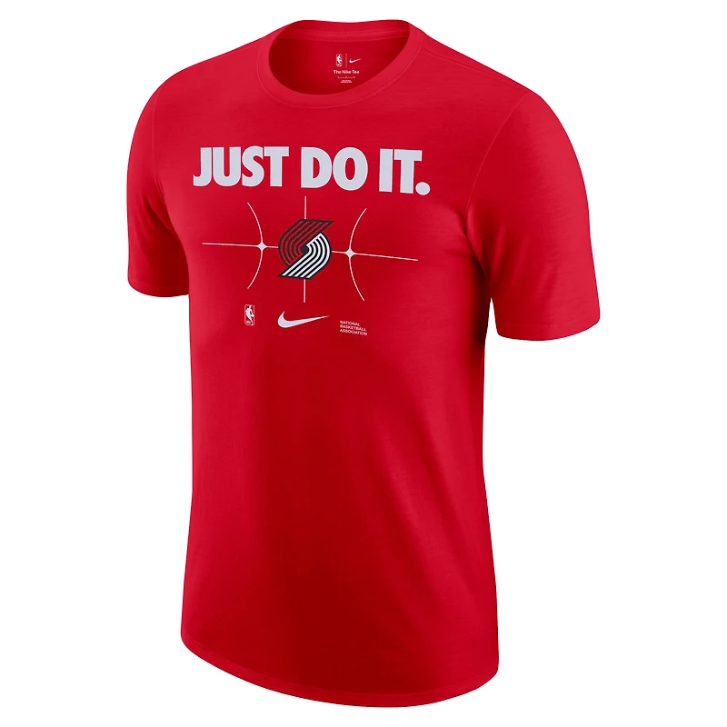 Men's Nike Red Portland Trail Blazers Just Do It T-Shirt