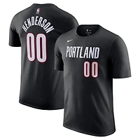 T-shirt Nike Scoot Henderson pour homme, noir, avec nom et numéro des Portland Trail Blazers Icon Edition