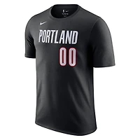 T-shirt Nike Scoot Henderson pour homme, noir, avec nom et numéro des Portland Trail Blazers Icon Edition