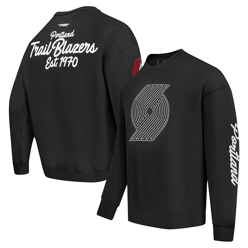 Sweat-shirt à capuche noir Pro Standard pour homme des Portland Trail Blazers Paint the City