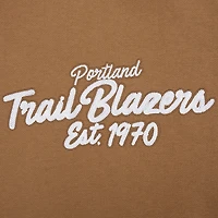 Men's Pro Standard Brown Portland Trail Blazers Paint the City Drop Shoulder Pullover Hoodie
