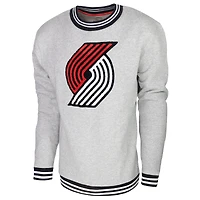 Sweat-shirt Stadium Essentials gris chiné pour hommes Portland Trail Blazers Club Level