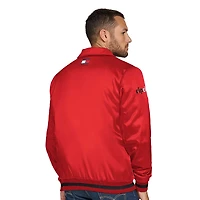 Veste universitaire à boutons-pression Jacob Chain Stitch Applique pour homme Tommy Jeans Red Portland Trail Blazers
