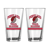 Portland Trail Blazers 16oz. Verre à pinte, paquet de deux