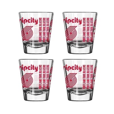 Portland Trail Blazers 4-Pack 2oz. Shot Glass Set