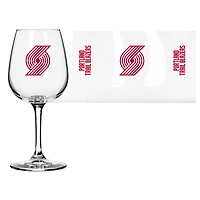 Portland Trail Blazers Logo 12oz. Stemmed Wine Glass
