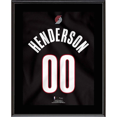 Scoot Henderson Portland Trail Blazers 10.5" x 13" #00 Black Jersey Sublimated Plaque