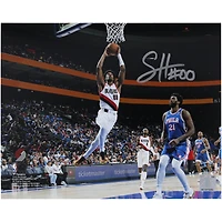 Scoot Henderson Portland Trail Blazers Autographed 8" x 10" Dunk vs. Philadelphia 76ers Photograph