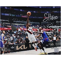 Scoot Henderson Portland Trail Blazers Autographed 8" x 10" Lay Up vs. Los Angeles Clippers Photograph