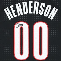 Maillot Nike City Edition 2024-25 noir dédicacé par Scoot Henderson des Portland Trail Blazers