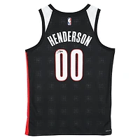Scoot Henderson Portland Trail Blazers Autographed Black Nike 2024-25 City Edition Swingman Jersey