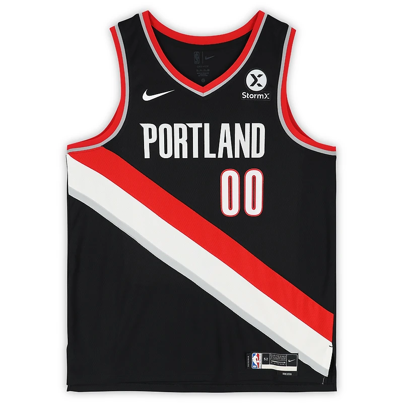Maillot Swingman Nike Icon Edition noir dédicacé par Scoot Henderson des Portland Trail Blazers avec inscriptions « 2023 #3 Pick » et « Rip City » - Édition limitée à 23 exemplaires