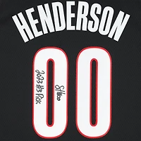 Scoot Henderson Portland Trail Blazers Autographed Black Nike Icon Edition Swingman Jersey with "2023 #3 Pick" Inscription