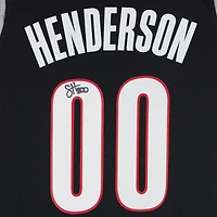 Maillot Nike Swingman noir dédicacé par Scoot Henderson des Portland Trail Blazers