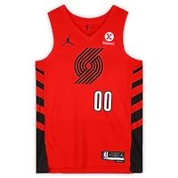 Maillot Jordan Brand Swingman rouge autographié par Scoot Henderson des Portland Trail Blazers