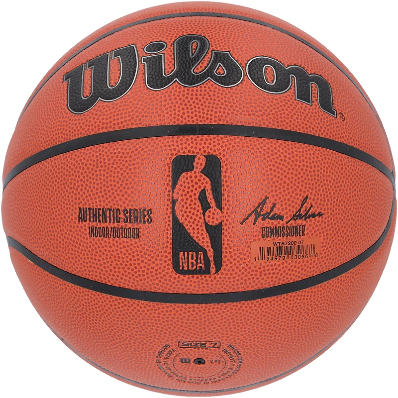 Ballon de basket-ball d'intérieur/extérieur Wilson Authentic Series autographié par Scoot Henderson des Portland Trail Blazers avec inscription « 2023 #3 Pick »