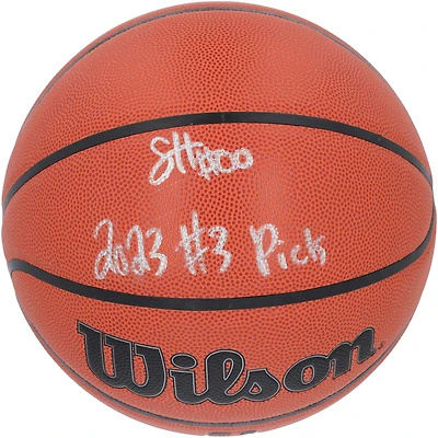 Ballon de basket-ball d'intérieur/extérieur Wilson Authentic Series autographié par Scoot Henderson des Portland Trail Blazers avec inscription « 2023 #3 Pick »