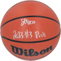 Ballon de basket-ball d'intérieur/extérieur Wilson Authentic Series autographié par Scoot Henderson des Portland Trail Blazers avec inscription « 2023 #3 Pick »