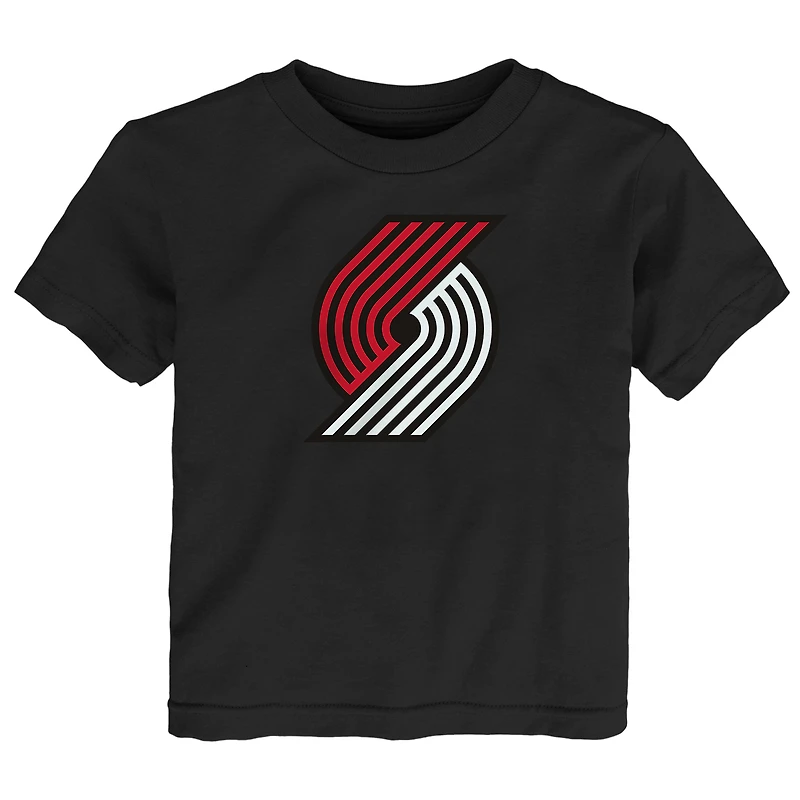 Toddler Outerstuff  Black Portland Trail Blazers Primary Logo T-Shirt