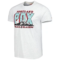 Unisex Homage Ash Portland Trail Blazers Hometown Hyper Local Tri-Blend T-Shirt